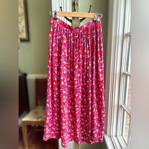 Early 90s Sailboat Herman Geist Nautical Novelty Print Midi Skirt Vintage 12